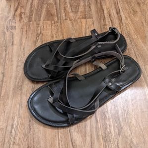 Black strappy sandals